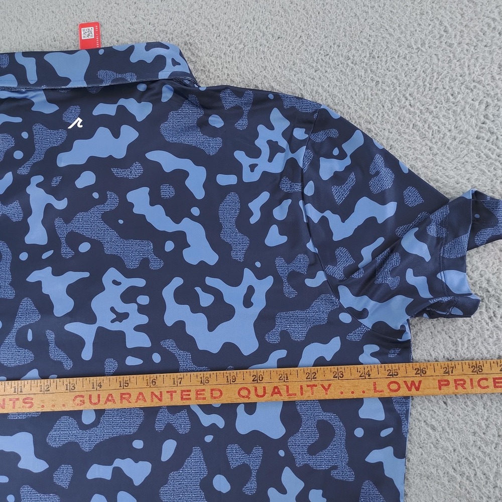 Redvanly Polo Shirt Mens 2XL Midnight Navy PUREpoly Camo Golf R2513-BARRES - Picture 15 of 16